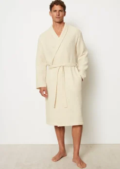 Herren-Bademantel Model Essential aus Waffel-Piqué
