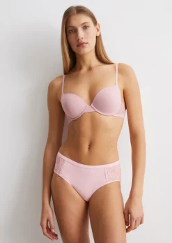 Hipster mit seitlichem Spitzeneinsatz