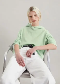 Hoodie relaxed aus softem Ripp-Jersey