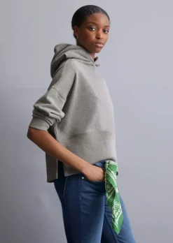 Hoodie relaxed mit breitem Rippbund