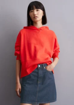 Hoodie relaxed mit breitem Rippbund