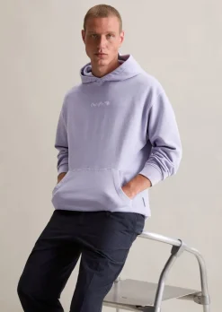 Hoodie relaxed mit Logo-Stickerei