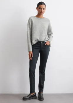 Hose Model Alby slim aus Satin-Stretch