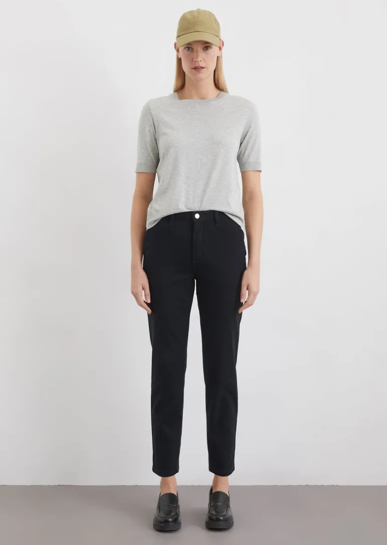 Hose Model Iva boyfriend cropped aus softem Bio-Baumwoll-Mix