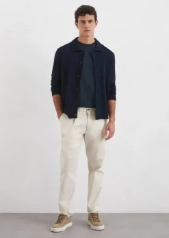 Hose Model Morot jogger pleats aus Papertouch-Cotton-Stretch-Qualität