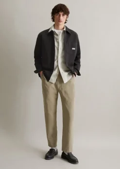 Hose regular aus Bio-Baumwolle und Leinen