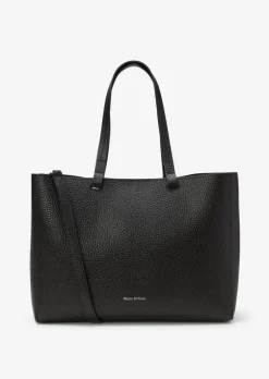 3-in-1 Shopper medium aus genarbtem Rindleder