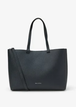 3-in-1 Shopper medium aus genarbtem Rindleder