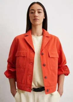 Indoor-Jacke regular aus Organic-Cotton-Leinen-Mix