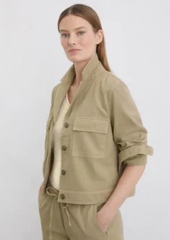 Indoor-Jacke regular aus Organic-Cotton-Leinen-Mix