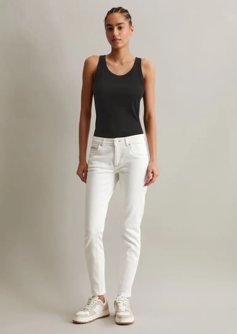 Jeans Model Alva slim cropped aus Organic-Cotton-Lyocell-Stretch
