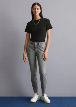 Jeans Model Alva slim cropped aus stretchigem Organic Cotton-Mix