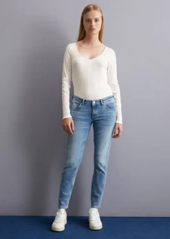 Jeans Model Alva slim cropped aus Organic Cotton-Stretch