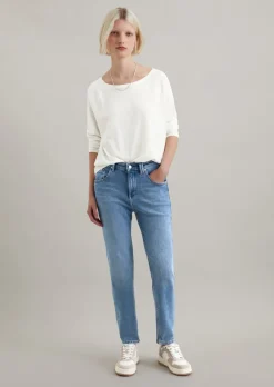 Jeans Model Freja boyfriend cropped aus Bio-Baumwolle-Lyocell-Mix