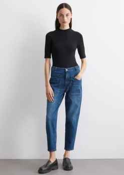 Jeans Model Iva boyfriend barrel leg aus softem Cashmere Touch Denim