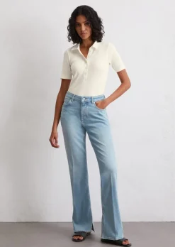 Jeans Model Kiruna flared aus Organic-Cotton-Mix-Stretch