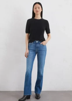 Jeans Model Kiruna flared aus Cashmere Touch Denim