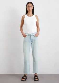 Jeans Model Linde straight cropped aus Baumwolle-Lyocell-Stretch