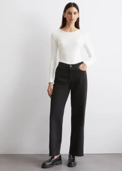 Jeans Model Nelis wide aus Black Rigid Denim