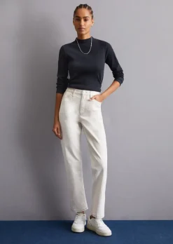 Jeans Model Onna straight cropped aus spanischem Royo-Denim