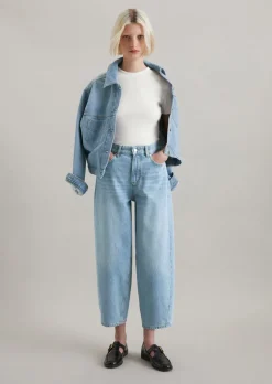 Jeans Model Stine barrel cropped aus reiner Baumwolle