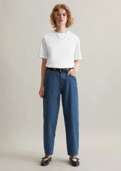 Jeans Model Stine barrel cropped aus reiner Baumwolle