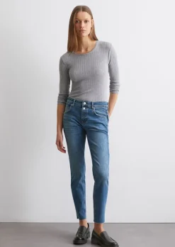 Jeans Model Theda boyfriend cropped aus stretchigem Organic Cotton-Mix
