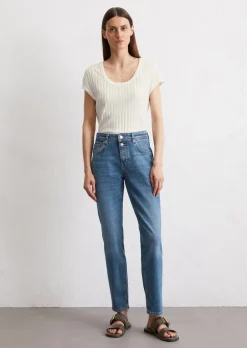 Jeans Model Theda boyfriend cropped aus stretchigem Organic Cotton-Mix
