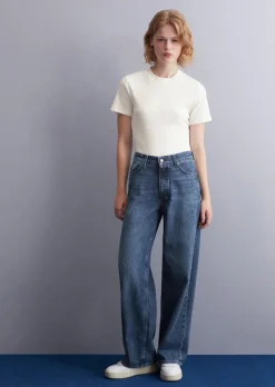Jeans Model Tomma wide aus Baumwolle ohne Stretch