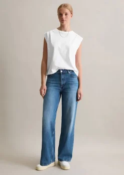 Jeans Model Tomma wide aus leichter Bio-Baumwoll-Qualität