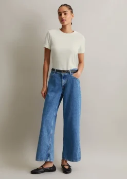 Jeans Model Tomma wide cropped aus reinem Organic Cotton