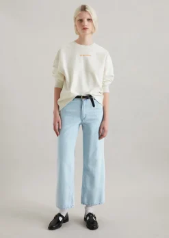 Jeans Model Tomma wide cropped made with Orange Fiber