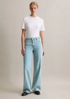 Jeans Model Tomma wide mit recyceltem Leinen aus Frankreich