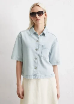 Jeanshemd relaxed aus Lyocell-Organic-Cotton-Mix