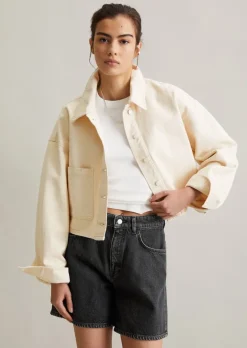 Jeansjacke oversized aus Rigid Denim ohne Elasthan