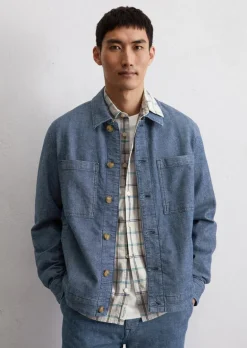 Jeansjacke regular aus Bio-Baumwoll-Hanf-Mix