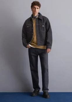 Jeansjacke regular aus festem Bio-Baumwoll-Denim