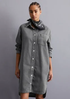 Jeanskleid oversized aus Rigid Denim