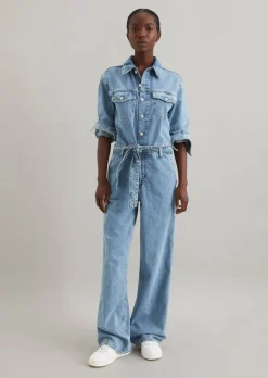 Jeans-Overall relaxed aus reiner Bio-Baumwolle