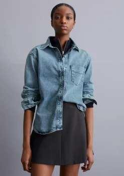 Jeans-Overshirt regular aus reiner Bio-Baumwolle