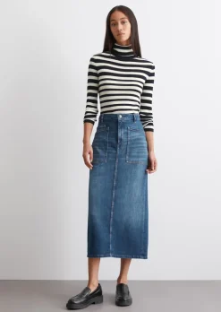 Jeansrock regular aus Cashmere Touch Denim