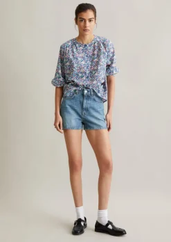 Jeansshorts Model Auri shaped flared aus Rigid-Denim