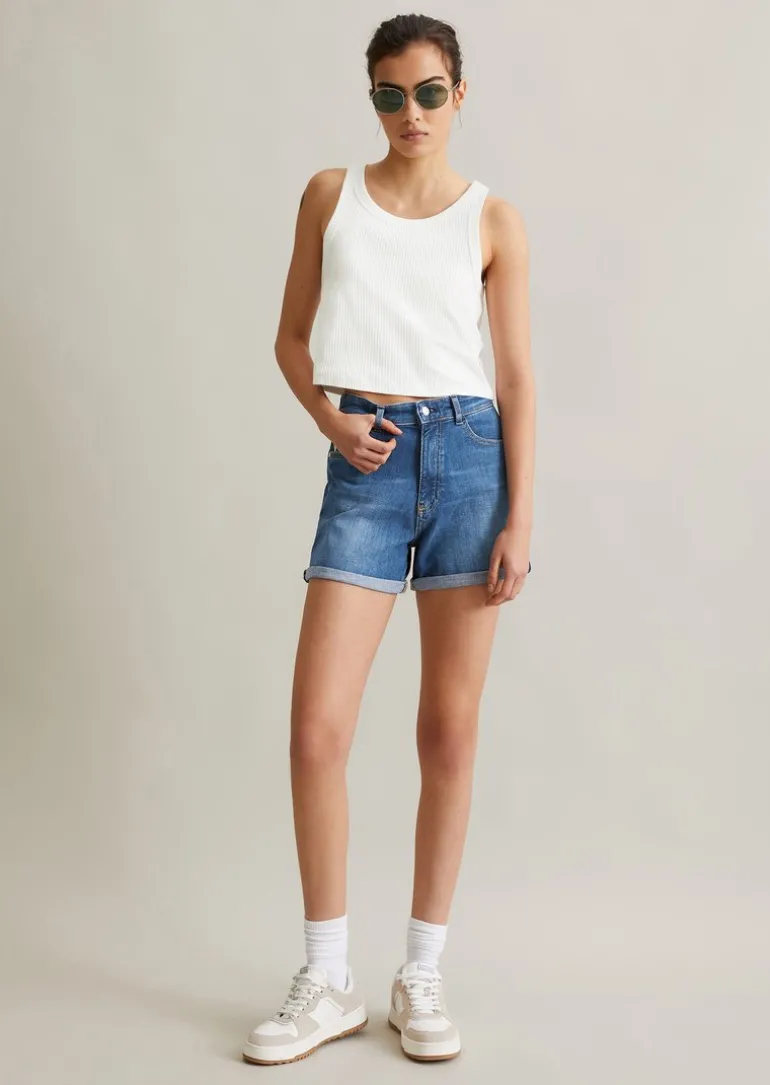 Jeans-Shorts Model Ylvi regular aus Organic Cotton-Stretch