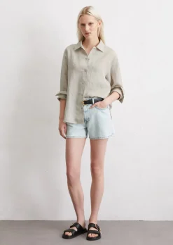 Jeans-Shorts regular aus leichtem Stretch-Denim