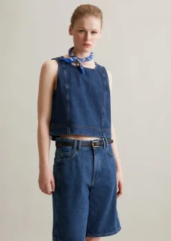 Jeans-Top cropped aus reinem Organic Cotton