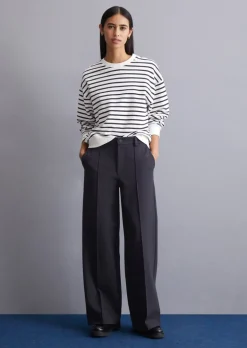 Jersey Straight Leg Pants aus kompakter Interlock-Qualität