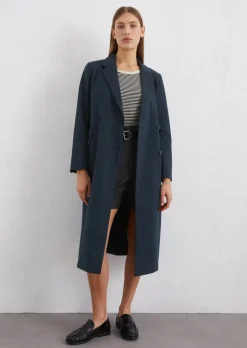 Jersey-Blazermantel regular aus kompaktem Interlock