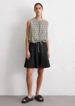 Jersey-Bluse loose aus leichtem Single Jersey