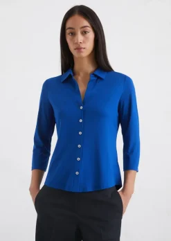 Jersey-Bluse regular aus LENZING™ ECOVERO™