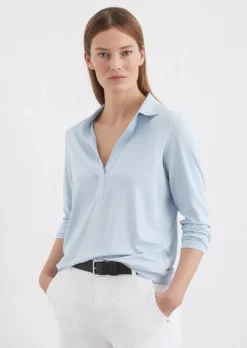 Jerseybluse regular aus LENZING™ ECOVERO™